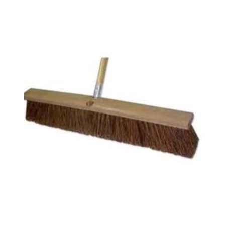 Abco Palmyra Garage Wood Broom 24 in. 2 Threaded Holes 4 in. Fiber BH-12003-EA